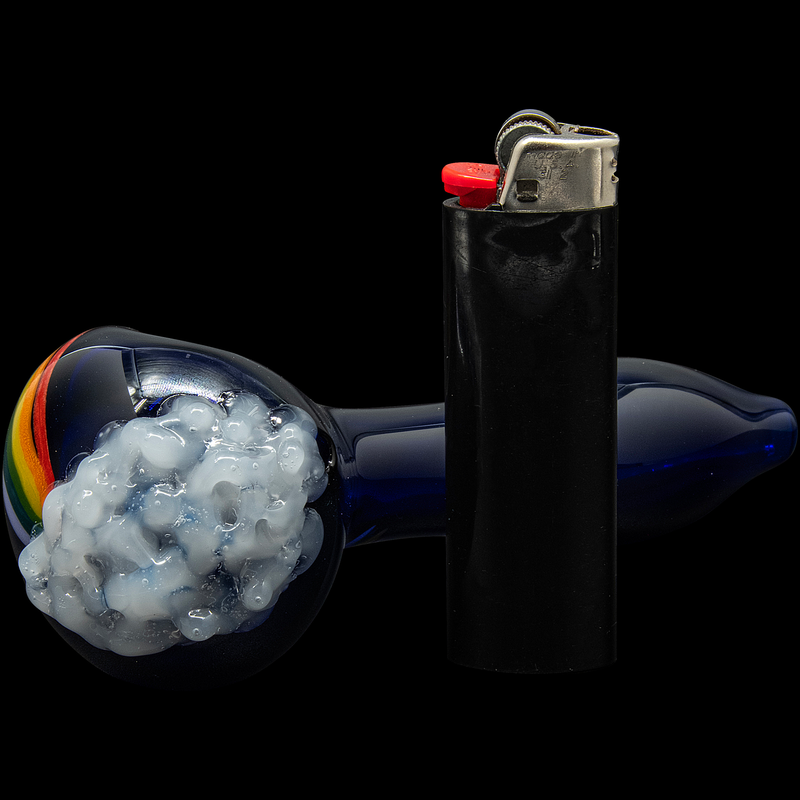 LA Pipes  Rainbows n Clouds Cobalt Blue Glass Pipe LA Pipes