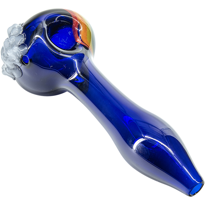 LA Pipes  Rainbows n Clouds Cobalt Blue Glass Pipe LA Pipes