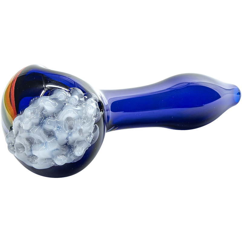 LA Pipes  Rainbows n Clouds Cobalt Blue Glass Pipe LA Pipes