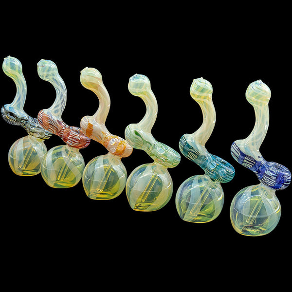 LA Pipes  Rake Bubb Fumed Sherlock Bubbler Pipe (Various Colors) LA Pipes