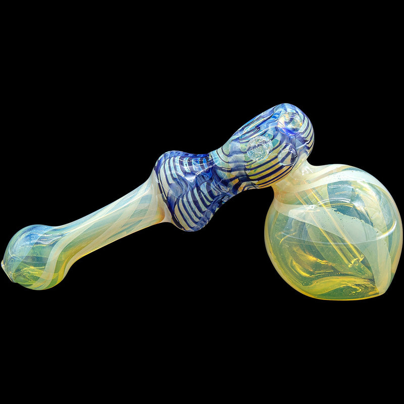 LA Pipes  Raked Hammer Fumed Hammer Bubbler Pipe (Various Colors) LA Pipes