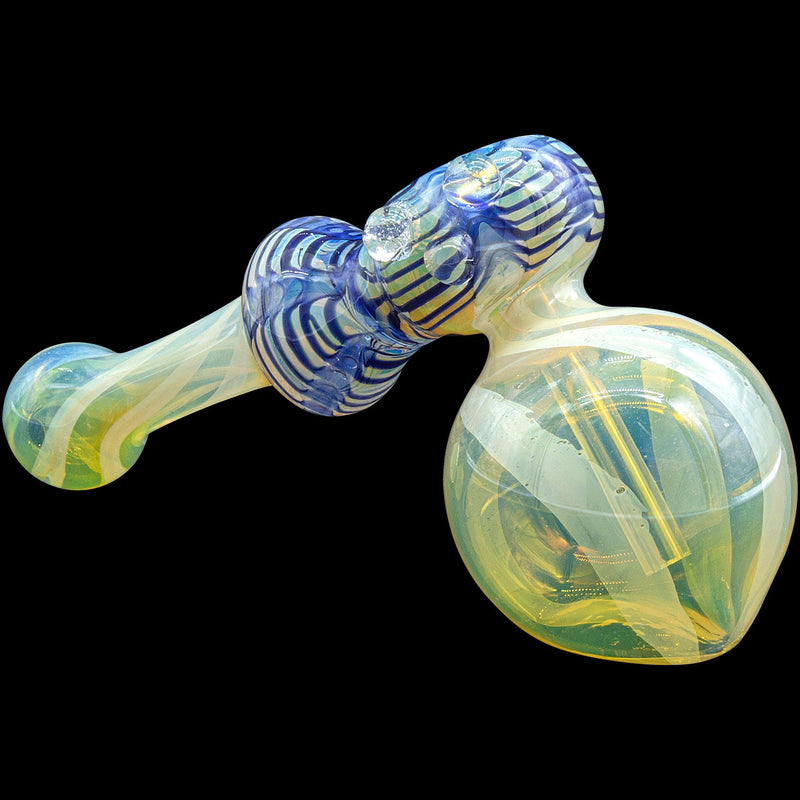 LA Pipes  Raked Hammer Fumed Hammer Bubbler Pipe (Various Colors) LA Pipes