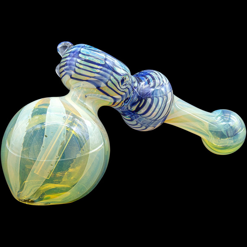 LA Pipes  Raked Hammer Fumed Hammer Bubbler Pipe (Various Colors) LA Pipes