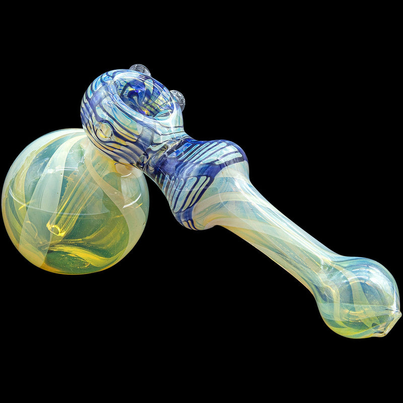 LA Pipes  Raked Hammer Fumed Hammer Bubbler Pipe (Various Colors) LA Pipes