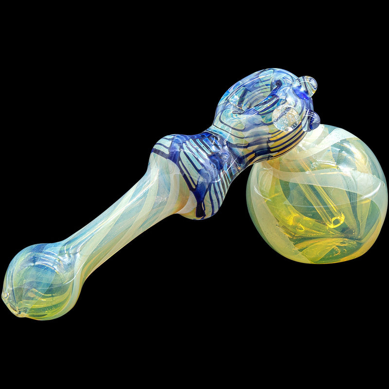 LA Pipes  Raked Hammer Fumed Hammer Bubbler Pipe (Various Colors) LA Pipes