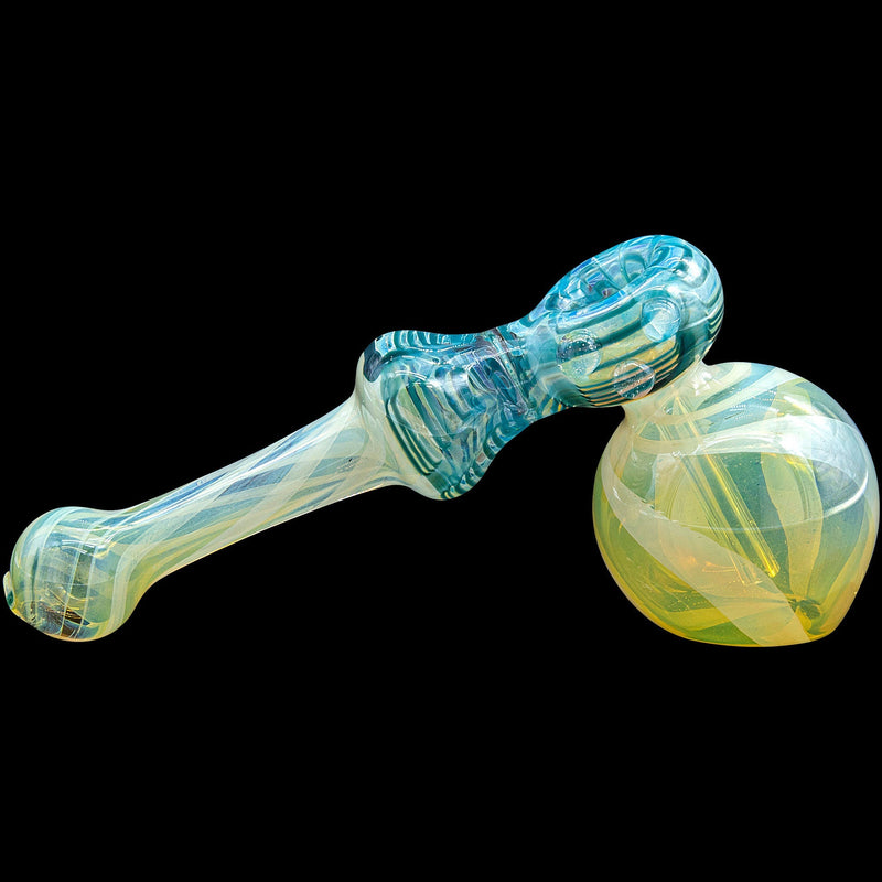 LA Pipes  Raked Hammer Fumed Hammer Bubbler Pipe (Various Colors) LA Pipes