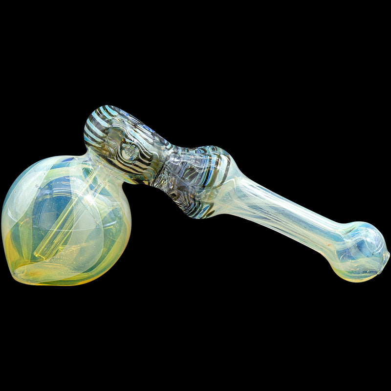 LA Pipes  Raked Hammer Fumed Hammer Bubbler Pipe (Various Colors) LA Pipes