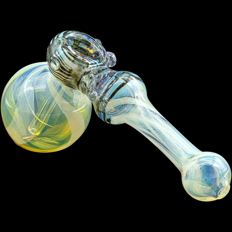 LA Pipes  Raked Hammer Fumed Hammer Bubbler Pipe (Various Colors) LA Pipes