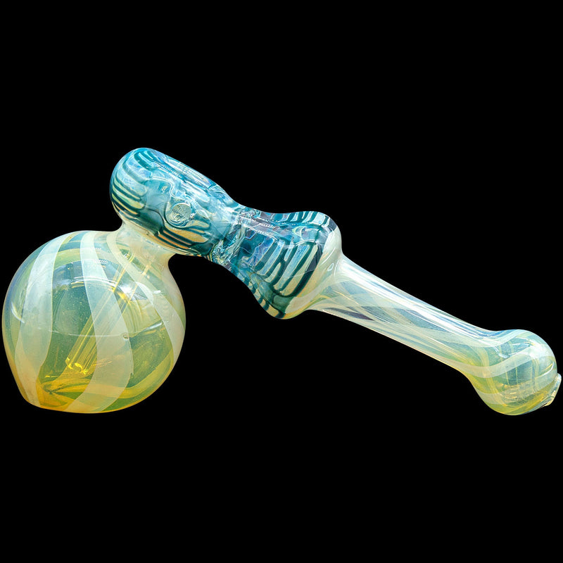 LA Pipes  Raked Hammer Fumed Hammer Bubbler Pipe (Various Colors) LA Pipes