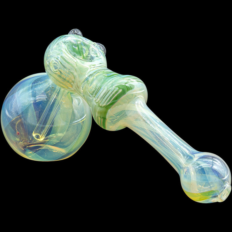 LA Pipes  Raked Hammer Fumed Hammer Bubbler Pipe (Various Colors) LA Pipes