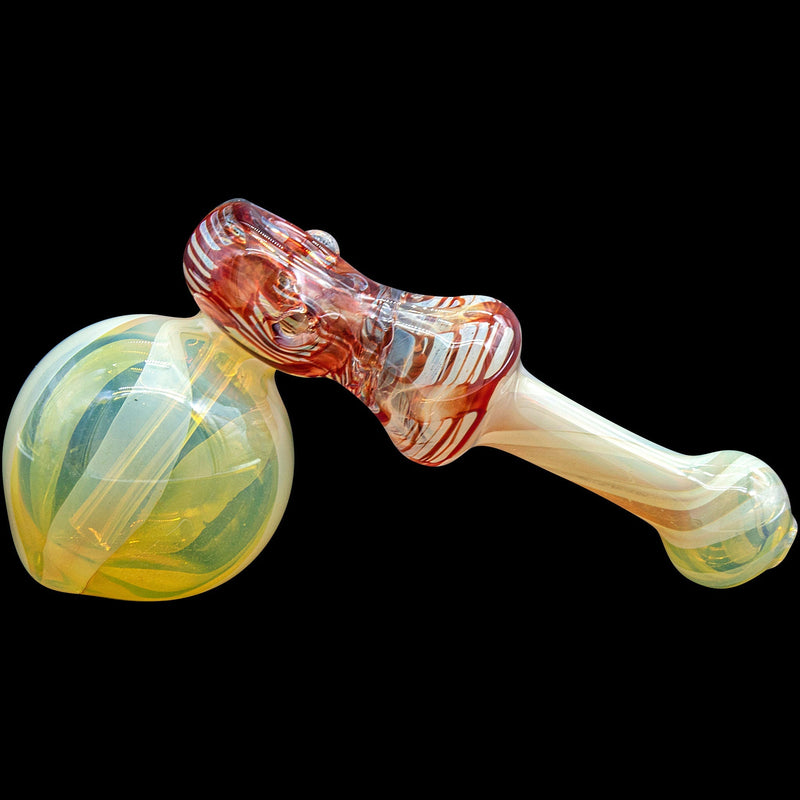 LA Pipes  Raked Hammer Fumed Hammer Bubbler Pipe (Various Colors) LA Pipes