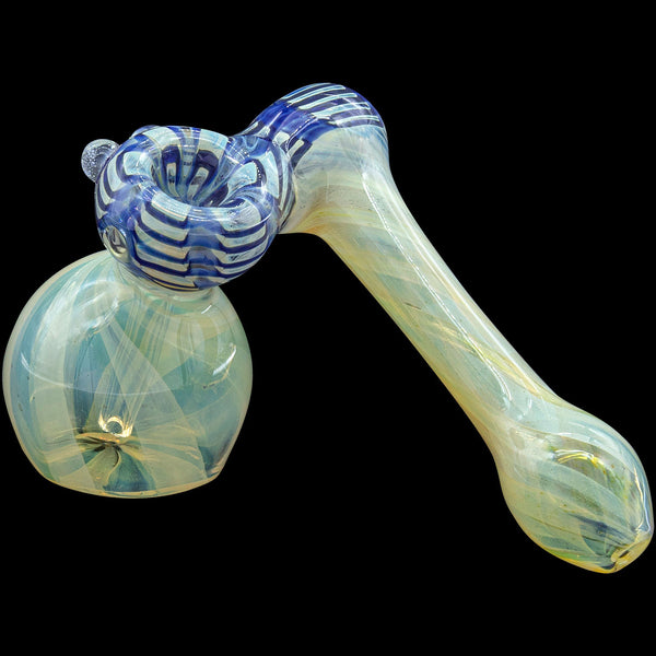 LA Pipes  Raked Sidecar Fumed Sidecar Bubbler Pipe (Various Colors) LA Pipes