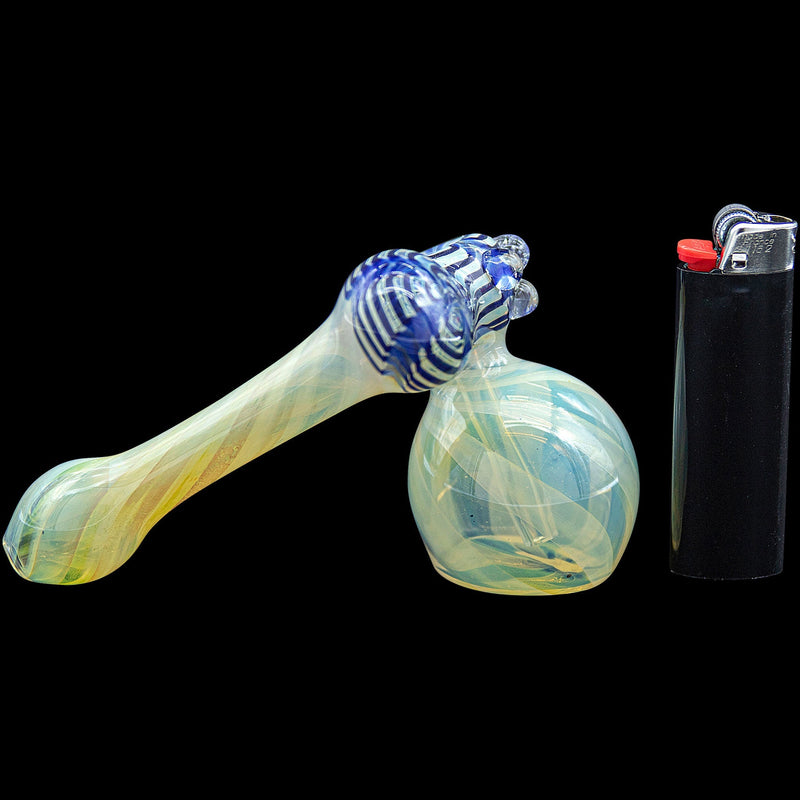 LA Pipes  Raked Sidecar Fumed Sidecar Bubbler Pipe (Various Colors) LA Pipes