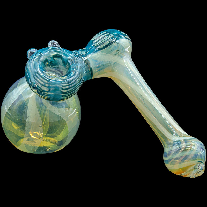 LA Pipes  Raked Sidecar Fumed Sidecar Bubbler Pipe (Various Colors) LA Pipes