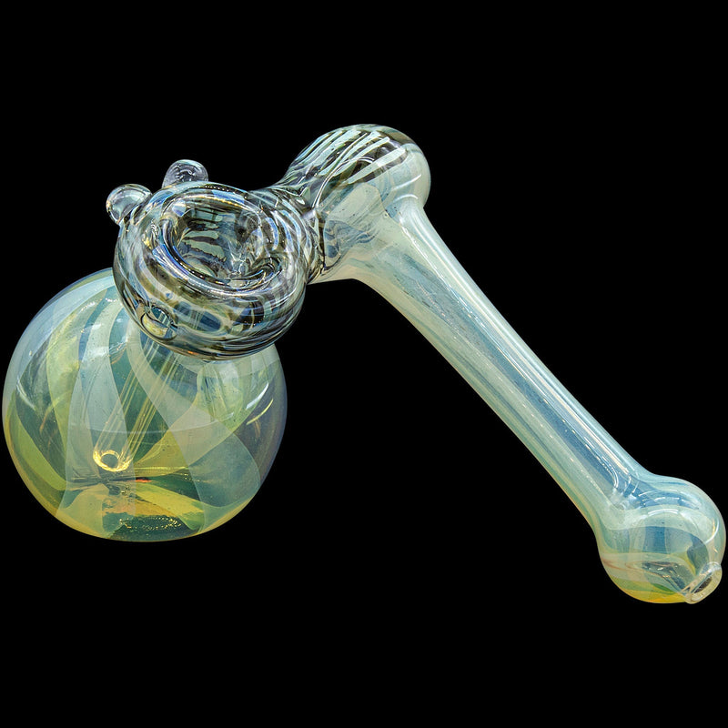 LA Pipes  Raked Sidecar Fumed Sidecar Bubbler Pipe (Various Colors) LA Pipes