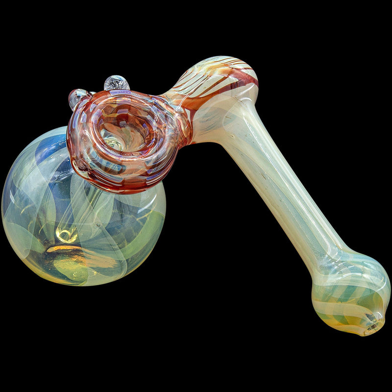 LA Pipes  Raked Sidecar Fumed Sidecar Bubbler Pipe (Various Colors) LA Pipes