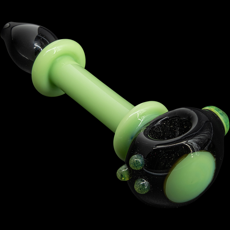 LA Pipes  Ray Gun Green Slime Glass Spoon LA Pipes