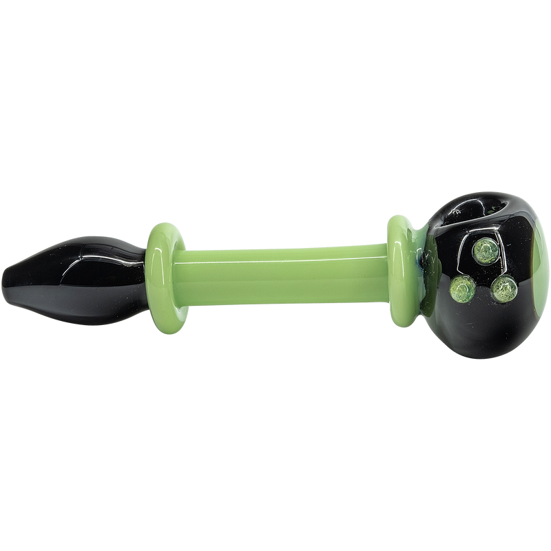 LA Pipes  Ray Gun Green Slime Glass Spoon LA Pipes