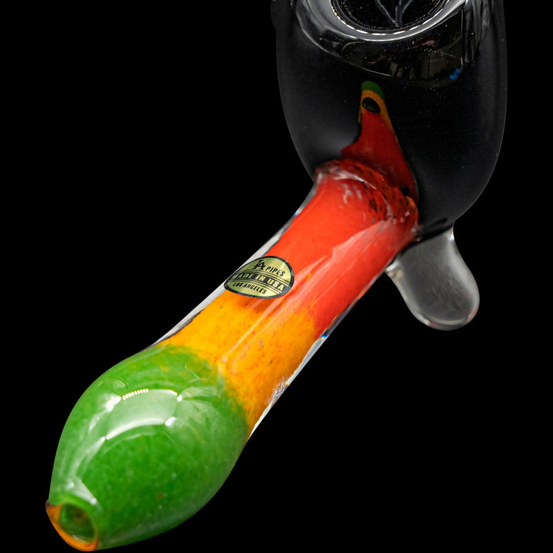 LA Pipes  Sattdown Rasta Sherlock Glass Pipe LA Pipes