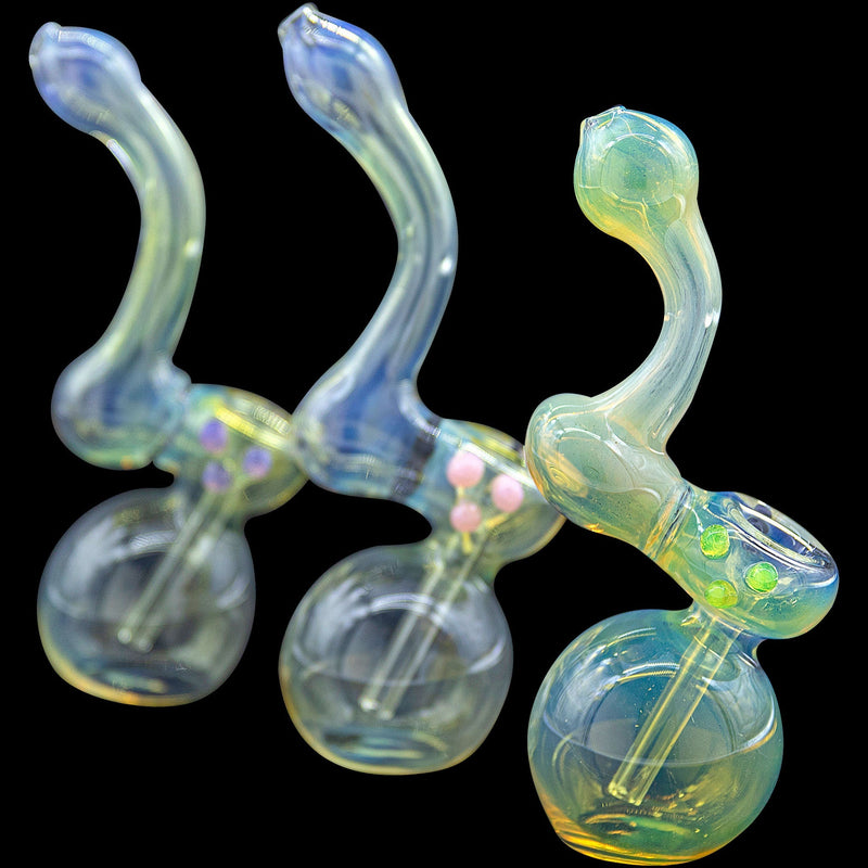 LA Pipes  Silver Sherlock Fumed Sherlock Bubbler Pipe (Various Colors) LA Pipes