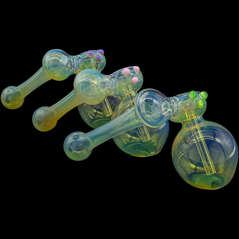 LA Pipes  Silver Sidecar Fumed Hammer Sidecar Pipe (Various Colors) LA Pipes