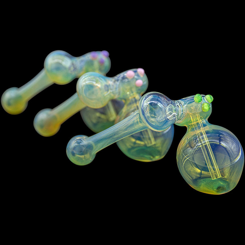 LA Pipes  Silver Sidecar Fumed Hammer Sidecar Pipe (Various Colors) LA Pipes