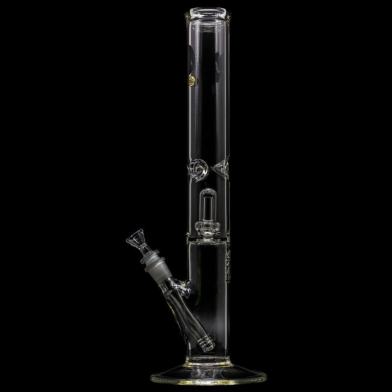 LA Pipes  Smoke Stack Thick Glass Straight Showerhead Perc Bong LA Pipes