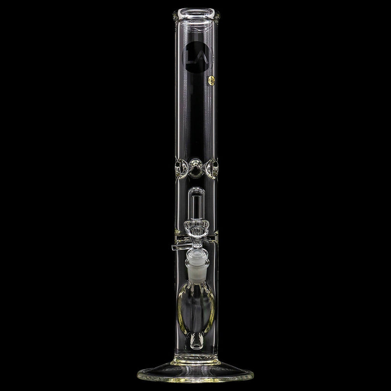 LA Pipes  Smoke Stack Thick Glass Straight Showerhead Perc Bong LA Pipes