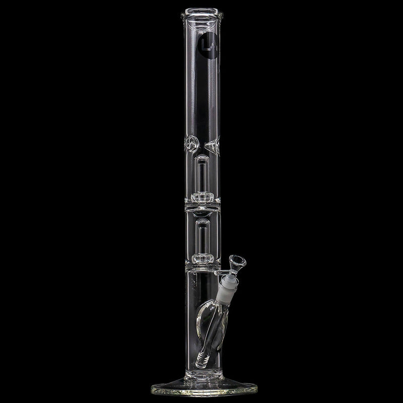 LA Pipes  Smoke Stack Thick Glass Straight Showerhead Perc Bong LA Pipes