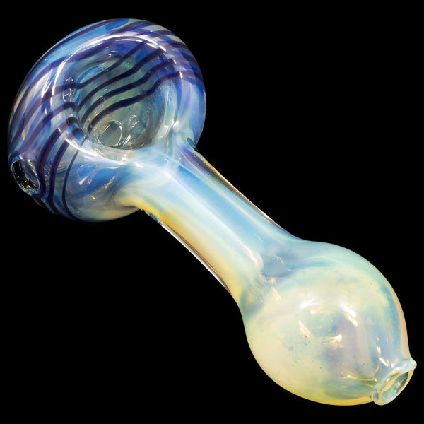 LA Pipes  Spiral-Head Color Changing Glass Spoon Pipe LA Pipes