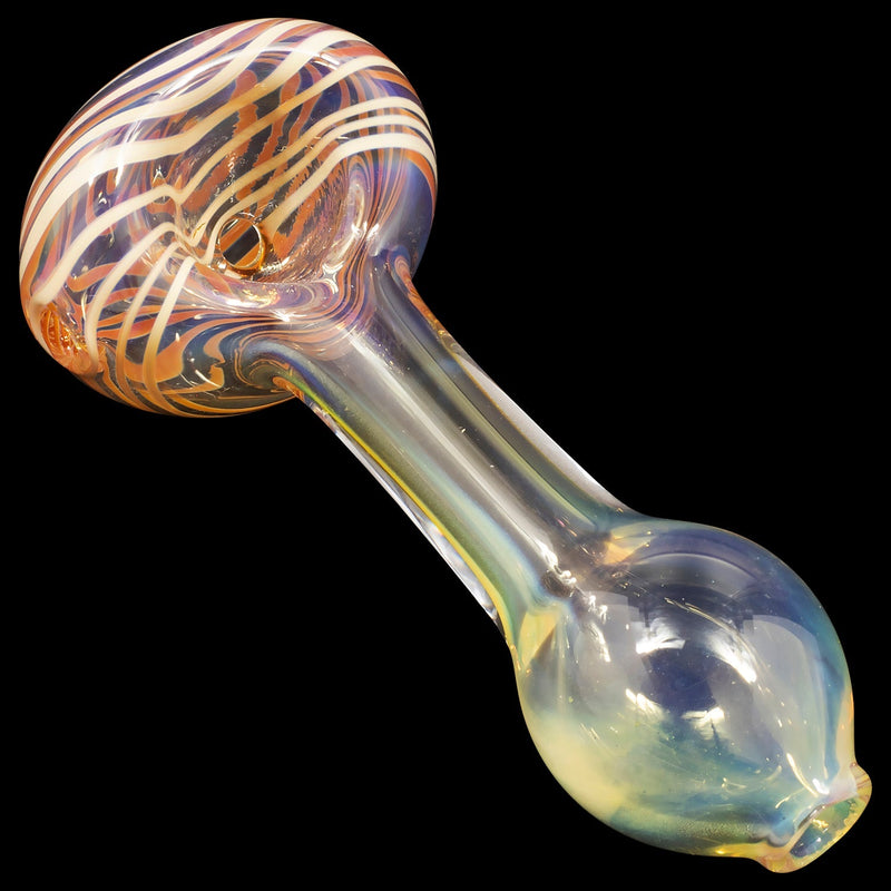 LA Pipes  Spiral-Head Color Changing Glass Spoon Pipe LA Pipes