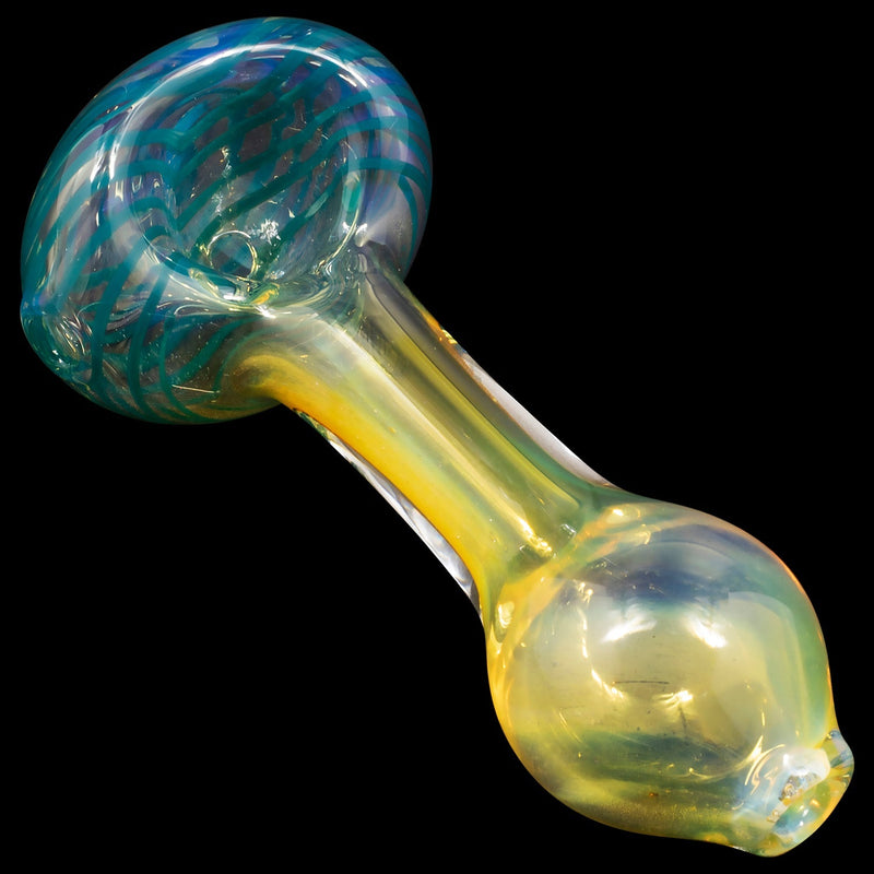 LA Pipes  Spiral-Head Color Changing Glass Spoon Pipe LA Pipes