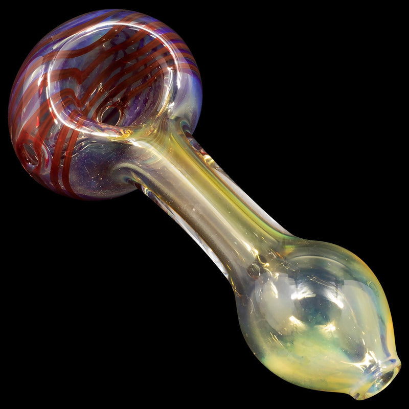 LA Pipes  Spiral-Head Color Changing Glass Spoon Pipe LA Pipes