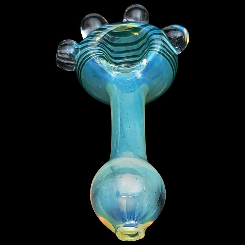 LA Pipes  Spiral Marble Head Glass Spoon Pipe LA Pipes