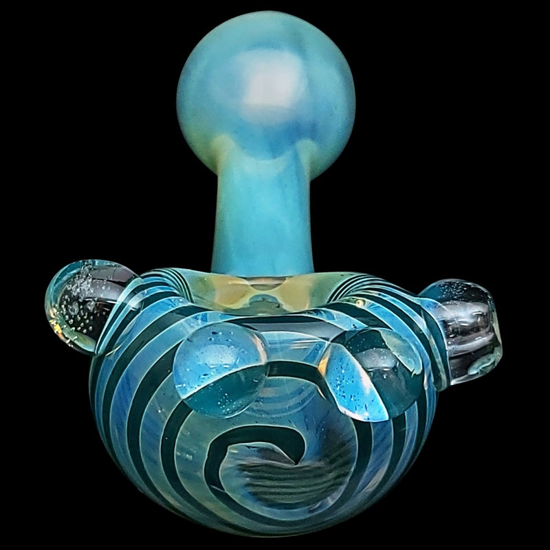 LA Pipes  Spiral Marble Head Glass Spoon Pipe LA Pipes