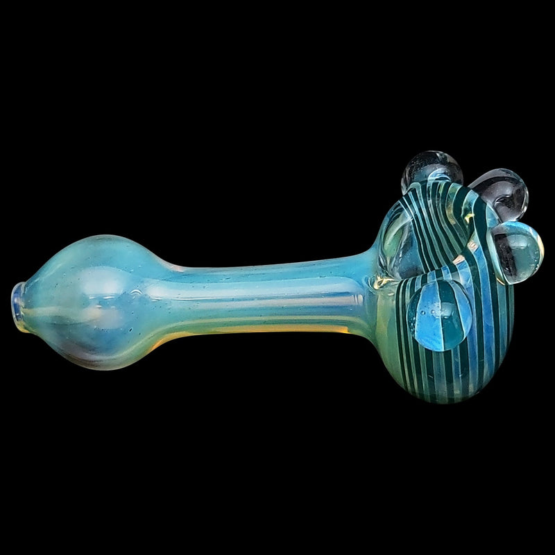 LA Pipes  Spiral Marble Head Glass Spoon Pipe LA Pipes