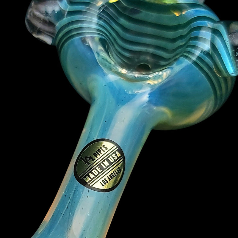 LA Pipes  Spiral Marble Head Glass Spoon Pipe LA Pipes