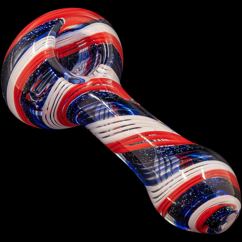 LA Pipes  Stars and Stripes Glass Spoon Pipe LA Pipes