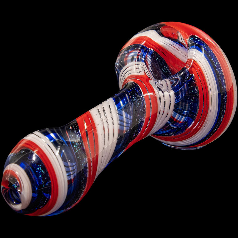 LA Pipes  Stars and Stripes Glass Spoon Pipe LA Pipes