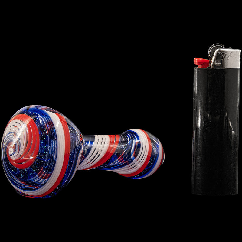 LA Pipes  Stars and Stripes Glass Spoon Pipe LA Pipes