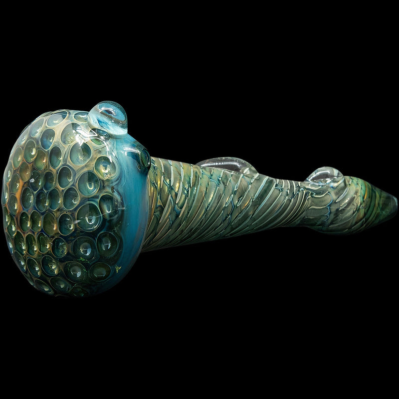 LA Pipes  The Abyss Oil-Drop Honeycomb Head Glass Spoon Pipes LA Pipes