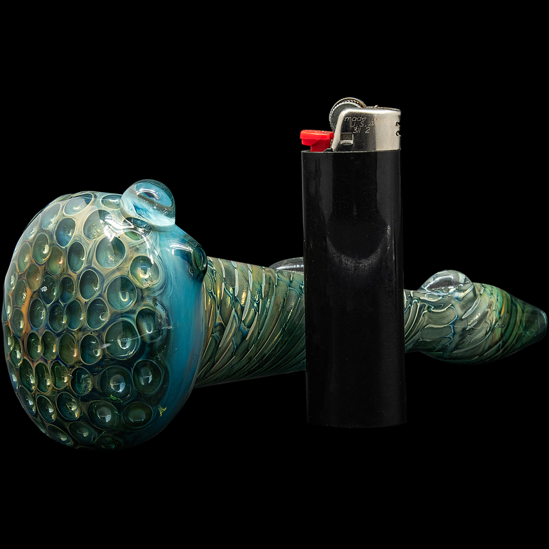 LA Pipes  The Abyss Oil-Drop Honeycomb Head Glass Spoon Pipes LA Pipes