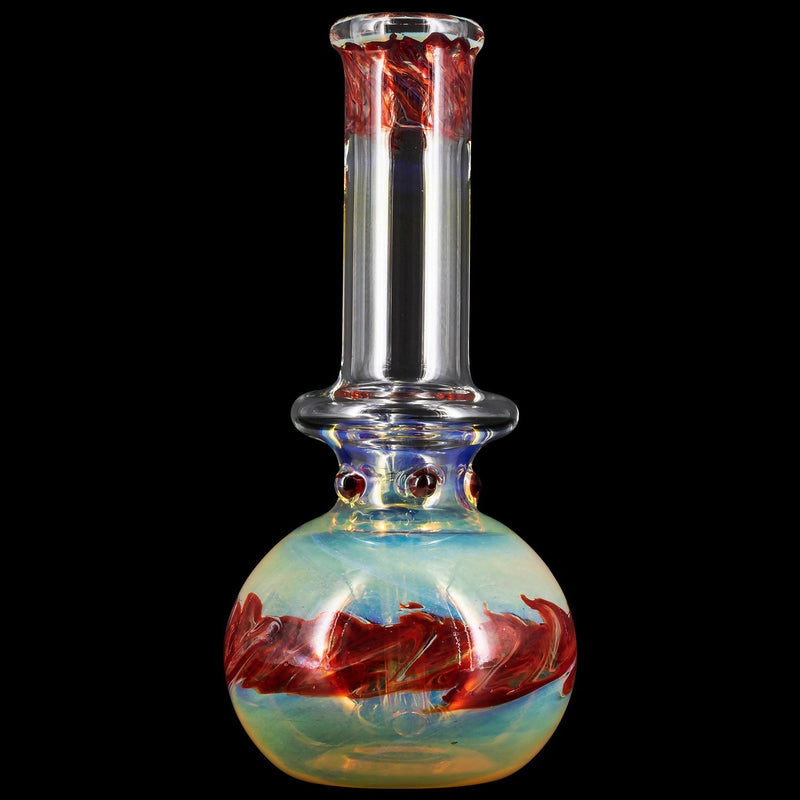 LA Pipes  Time Traveler Silver Fumed Pull-Stem Bubble Bong LA Pipes