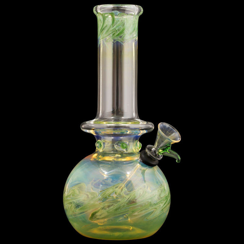 LA Pipes  Time Traveler Silver Fumed Pull-Stem Bubble Bong LA Pipes