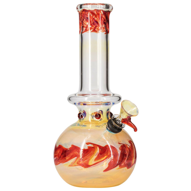 LA Pipes  Time Traveler Silver Fumed Pull-Stem Bubble Bong LA Pipes