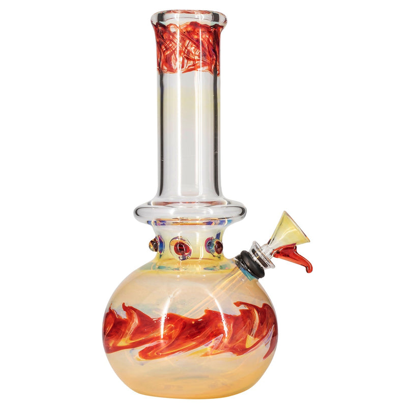 LA Pipes  Time Traveler Silver Fumed Pull-Stem Bubble Bong LA Pipes