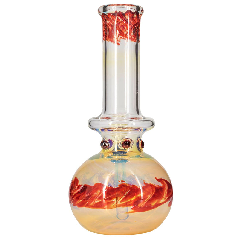 LA Pipes  Time Traveler Silver Fumed Pull-Stem Bubble Bong LA Pipes