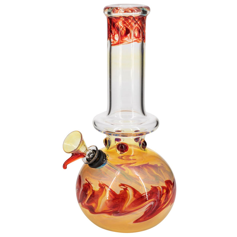 LA Pipes  Time Traveler Silver Fumed Pull-Stem Bubble Bong LA Pipes