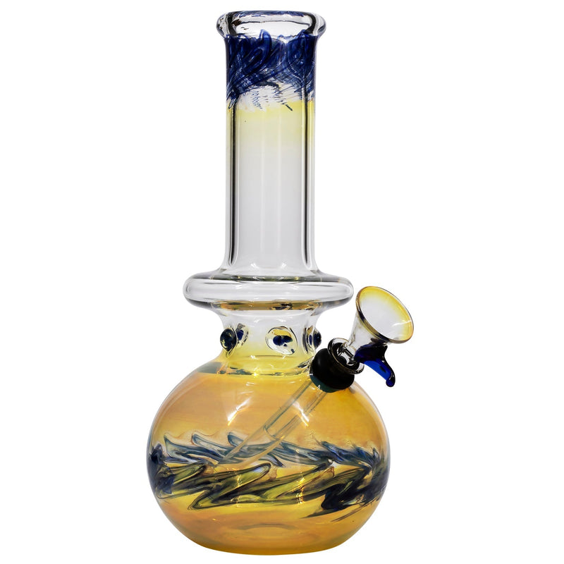 LA Pipes  Time Traveler Silver Fumed Pull-Stem Bubble Bong LA Pipes