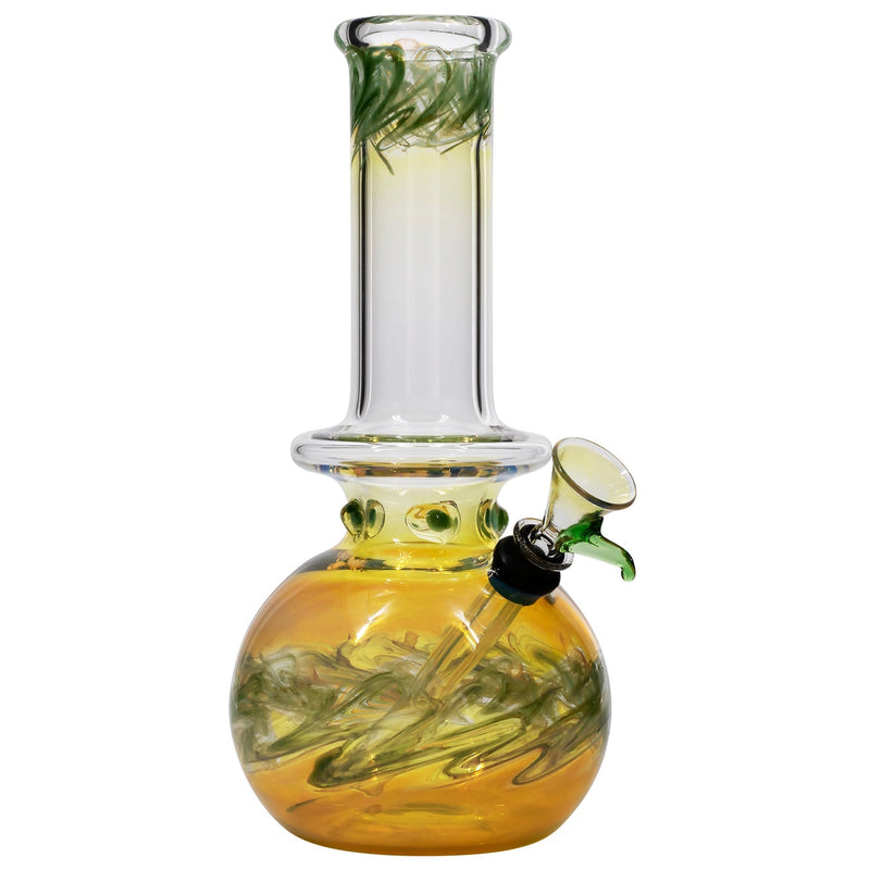 LA Pipes  Time Traveler Silver Fumed Pull-Stem Bubble Bong LA Pipes